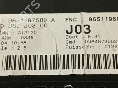 Fuse box PEUGEOT 307 Break (3E) 2.0 | BP8670810E1 