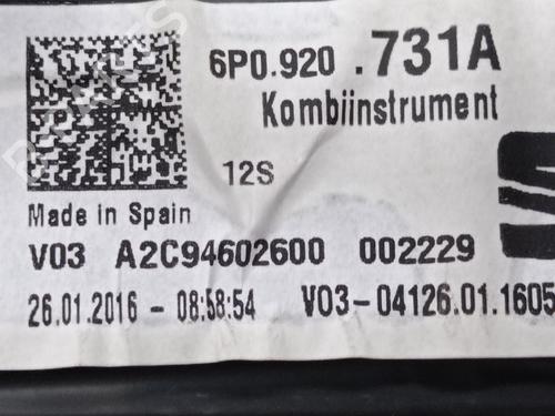Instrument cluster SEAT IBIZA IV SC (6J1, 6P5) 1.4 TDI | BP10380669C47 