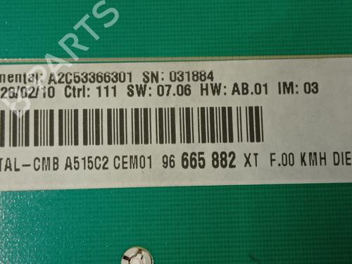Instrument cluster CITROËN C3 II (SC_) 1.4 HDi 70 (SC8HZC, SC8HR0, SC8HP4) | BP20153910C47 