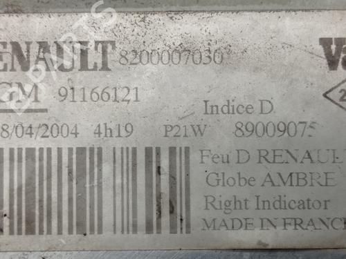Right front indicator RENAULT TRAFIC II Platform/Chassis (EL) 1.9 dCi 100 (EL0C) | BP29376807C33 