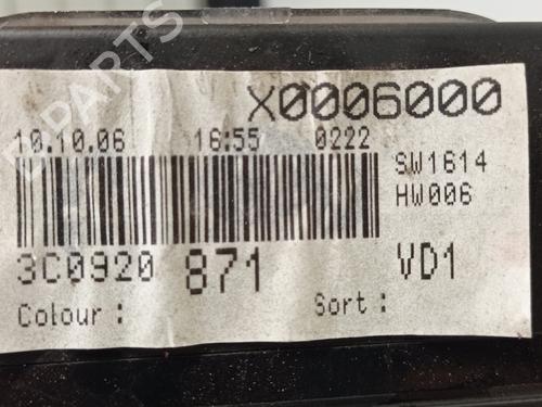 Instrument cluster VW PASSAT B6 (3C2) 2.0 TDI 16V | BP7093308C47 