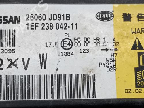 Left headlight NISSAN QASHQAI I (J10, NJ10)  | BP30590791C28 