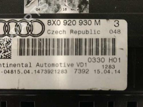 Instrument cluster AUDI A1 Sportback (8XA, 8XF) 1.2 TFSI | BP7092580C47 
