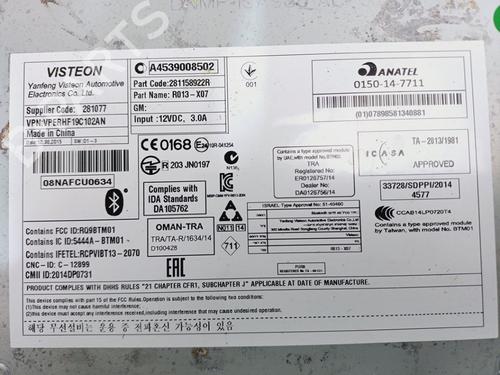 Radio SMART FORFOUR Hatchback (453) 1.0 (453.042, 453.043) | BP36920262E6  - Image 6