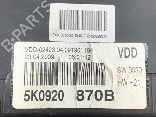 Instrument cluster VW GOLF VI (5K1) 1.4 TSI | BP36926191C47  - Image 5