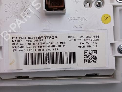 Instrument cluster PEUGEOT 2008 I (CU_) 1.2 VTi | BP36932287C47 - Image 8