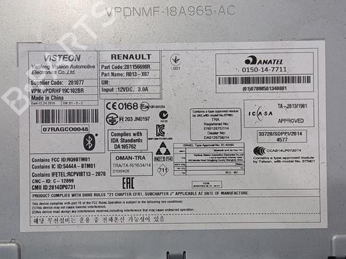 Radio RENAULT TWINGO III (BCM_, BCA_) 1.0 SCe 70 | BP36922101E6 - Image 5