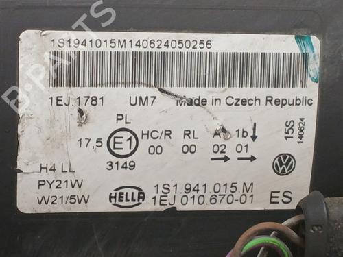 Left headlight VW UP! (121, 122, BL1, BL2, BL3, 123) 1.0 | BP40126962C28  - Image 7