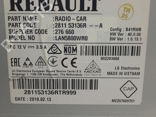 Display DACIA DUSTER (HM_) 1.6 SCe 115 (HMM1) | BP38203822C48 - Image 2