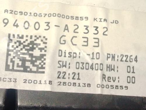 Instrument cluster KIA CEE'D (JD) 1.4 CRDi 90 | BP38211402C47 - Image 3