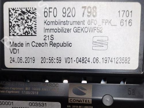 Instrument cluster SEAT ARONA (KJ7, KJP) 1.0 TGi | BP38206232C47 - Image 4