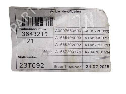 Front left window mechanism MERCEDES-BENZ M-CLASS (W166) ML 350 BlueTEC 4-matic (166.024, 166.023) | BP38204166C22 - Image 2