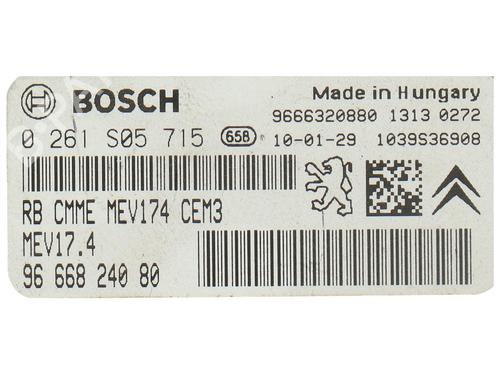 Engine control unit (ECU) PEUGEOT 308 CC (4B_) 1.6 16V | BP36634408M57 - Image 3