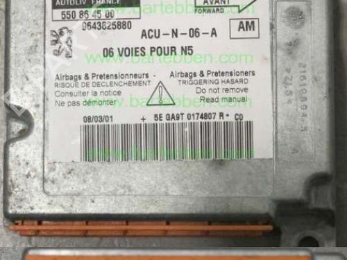 Used ECU airbags ECU airbags PEUGEOT 306 Break (7E, N3, N5) 1.6 (98 hp) 36606092 36606092