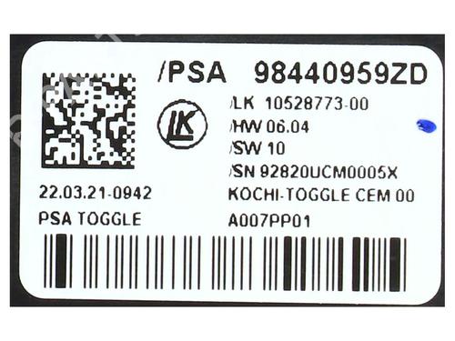 Electronic module CITROËN C5 AIRCROSS (A_) 1.2 PureTech 130 (ARHNSJ) | BP36629864M83 - Image 5