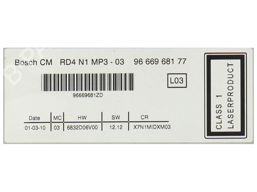 Radio CITROËN C5 III (RD_) 1.6 THP 155 (RD5FV8, RD5FNA) | BP36635367E6 - Image 4
