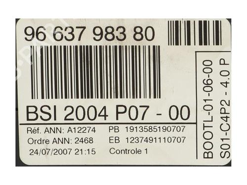 Engine control unit (ECU) PEUGEOT 207 CC (WD_) 1.6 HDi | BP36632769M57 - Image 5
