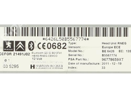 Radio CITROËN C3 II (SC_) 1.6 HDi | BP36637545E6 - Image 7