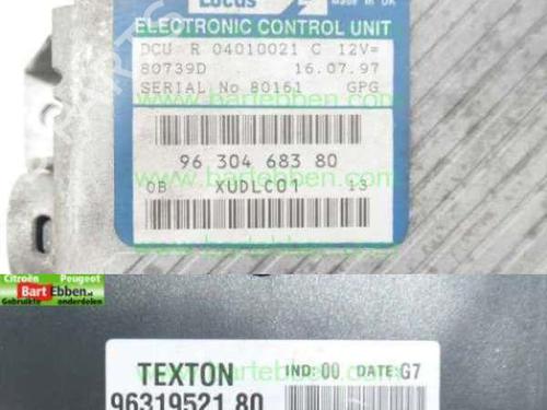 Used Control unit Control unit PEUGEOT 806 (221) 2.1 td 12V (109 hp) 36605110 36605110