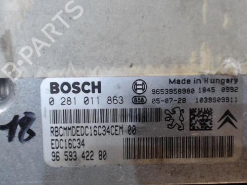 Engine control unit (ECU) PEUGEOT 307 (3A/C) 1.6 HDi | BP37358694M57 - Image 3