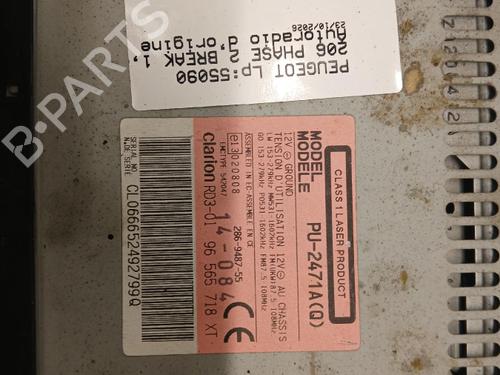 Used Radio Radio PEUGEOT 206 SW (2E/K) 1.4 HDi (68 hp) 40436505 40436505