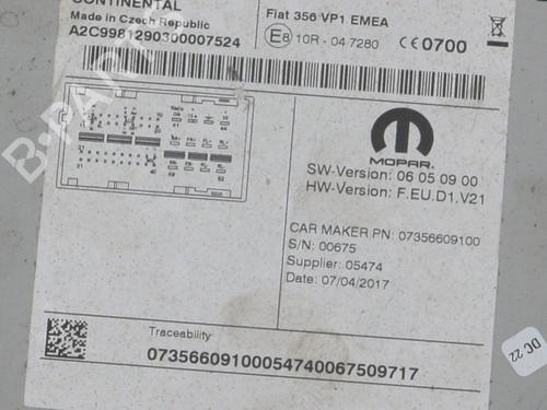Radio FIAT TIPO Hatchback (356_, 357_) | BP37340830E6 - Image 3