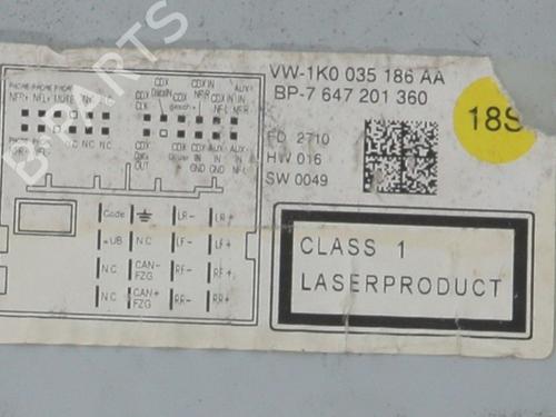 radio-vw-golf-v-1k1-2003-2004-2005-2006-2007-2008-2009-2010-37342013 main image