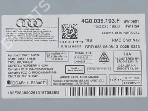 radio-audi-a6-c7-avant-4g5-4gd-2011-2012-2013-2014-2015-2016-2017-2018-2019-37340161 main image