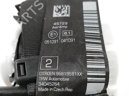 Rear left seatbelt CITROËN C3 II (SC_) | BP37305162I29 - Image 3