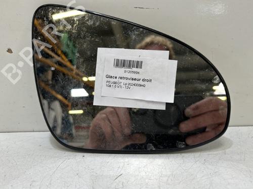 Used Right mirror glass Right mirror glass PEUGEOT 108 1.0 VTi 72 (72 hp) 40509607 40509607