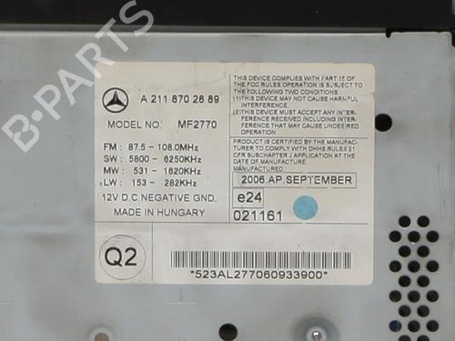 Radio MERCEDES-BENZ E-CLASS (W211) E 220 CDI (211.008) | BP37325340E6 - Image 6