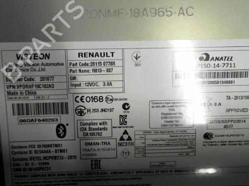 Radio RENAULT TWINGO III (BCM_, BCA_) 1.0 SCe 70 | BP38655107E6 - Image 6