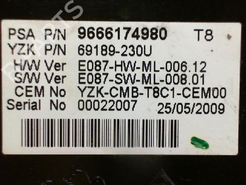 Used Instrument cluster Instrument cluster PEUGEOT 3008 I MPV (0U_) 2.0 HDi 150 / BlueHDi 150 (150 hp) 38661841 38661841