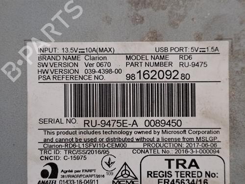 Radio PEUGEOT EXPERT Van (V_) 2.0 BlueHDi 120 | BP38672012E6 - Image 3