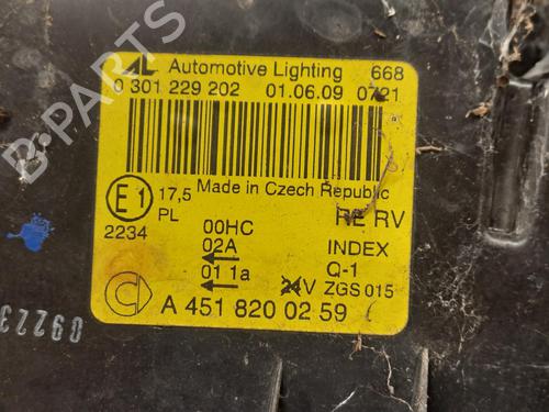 Right headlight SMART FORTWO Coupe (451) 1.0 (451.331, 451.380) | BP38672399C29 - Image 2