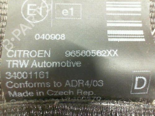 Front right seatbelt CITROËN C5 III Break (RW_) 1.6 HDi 110 (RW9HZC) | BP38661908I25 - Image 4