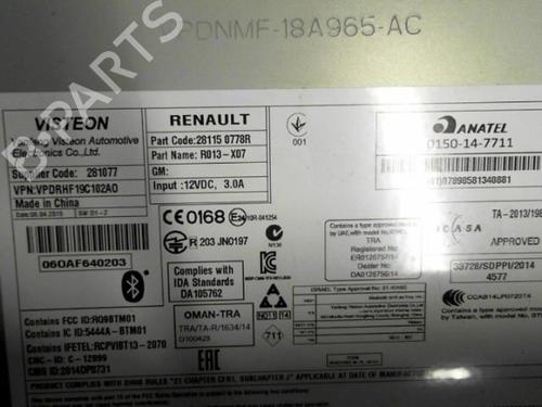 Radio RENAULT TWINGO III (BCM_, BCA_) 1.0 SCe 70 | BP38655107E6 - Image 2