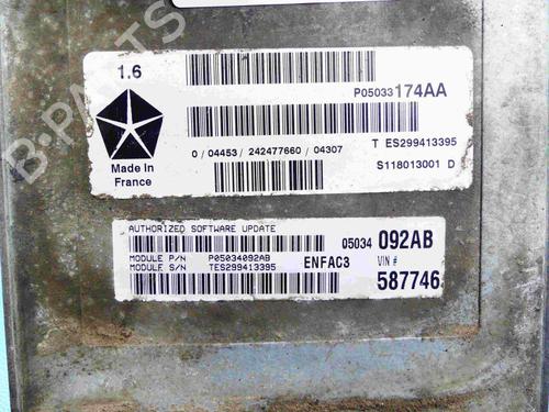 Engine control unit (ECU) CHRYSLER PT CRUISER (PT_) 1.6 | BP37804173M57  - Image 5