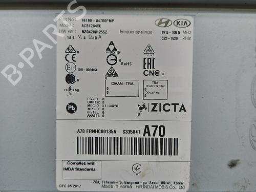 Radio HYUNDAI i30 (PDE, PD, PDEN) 1.4 MPI | BP38537593E6 - Image 8