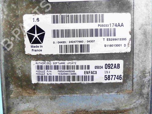 Engine control unit (ECU) CHRYSLER PT CRUISER (PT_) 1.6 | BP37804173M57 - Image 5