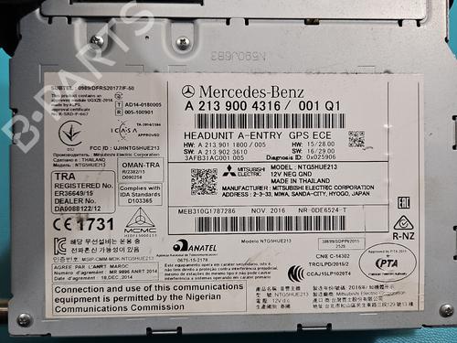 Radio MERCEDES-BENZ E-CLASS (W213) E 220 d 4-matic (213.005) | BP37819311E6 - Image 3
