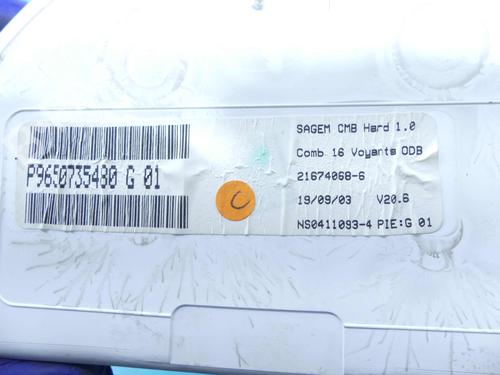 Instrument cluster CITROËN C3 Pluriel (HB_) 1.6 | BP37877196C47  - Image 8