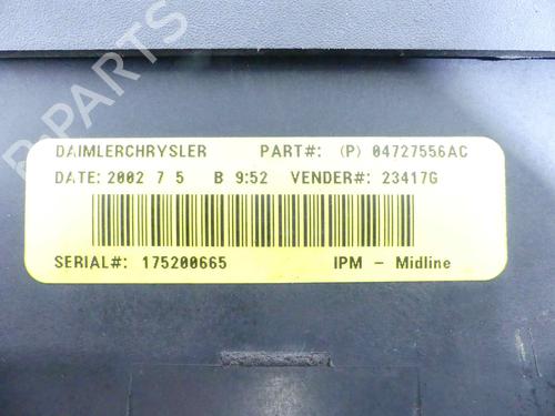 Fuse box DODGE CARAVAN (RG_) 2.4 | BP37878830E1  - Image 11