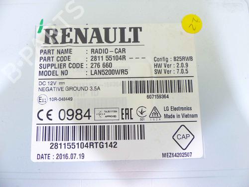Radio RENAULT CAPTUR I (J5_, H5_) 0.9 TCe 90 | BP37805629E6 - Image 4
