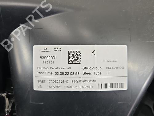 Rear left panel BMW X3 (G01, F97, G08) iX3 | BP37821592C60 - Image 6