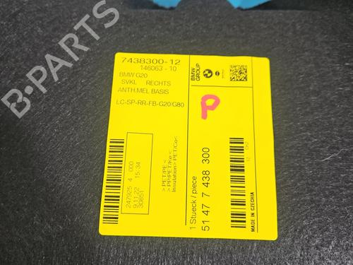 Boot lining BMW 3 (G20, G80, G28) 318 i | BP37848428I3 - Image 7
