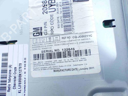 Radio CHEVROLET CRUZE (J300) 1.8 | BP37880448E6 - Image 9