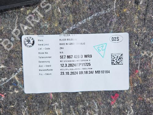 Boot lining SKODA OCTAVIA IV Combi (NX5, PV5) | BP38151485I3 - Image 9