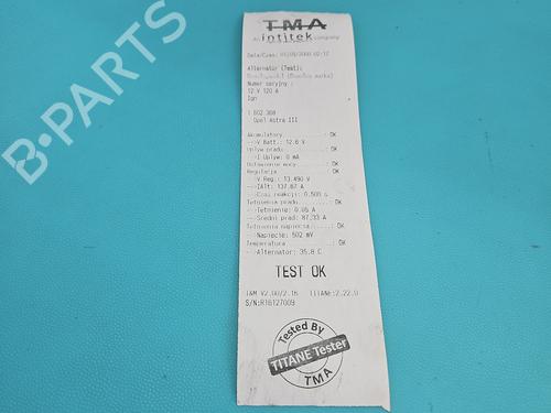 Alternator OPEL ASTRA H GTC (A04) 1.8 (L08) | BP37856662M7 - Image 7