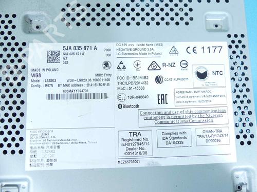 Radio SKODA RAPID Spaceback (NH1) 1.4 TDI | BP37808114E6 - Image 5